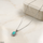 Oval Stone Zircon Pendant With Chain