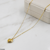 Stainless Steel Heart Drop Pendant With Chain