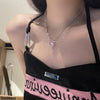 Pink Heart Pendant With Chain