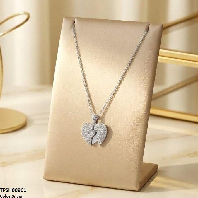 Stainless Steel Zicon Heart Pendant