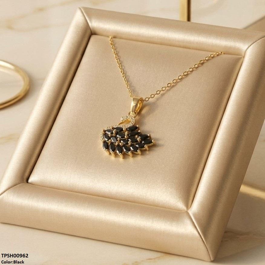 Stainless Steel Zircon Duck Pendant