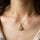 Stainless Steel Zircon Shell Pendant