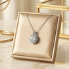 Stainless Steel Zircon Round Flower Pendant