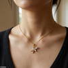 Stainless Steel Zircon Butterfly Pendant