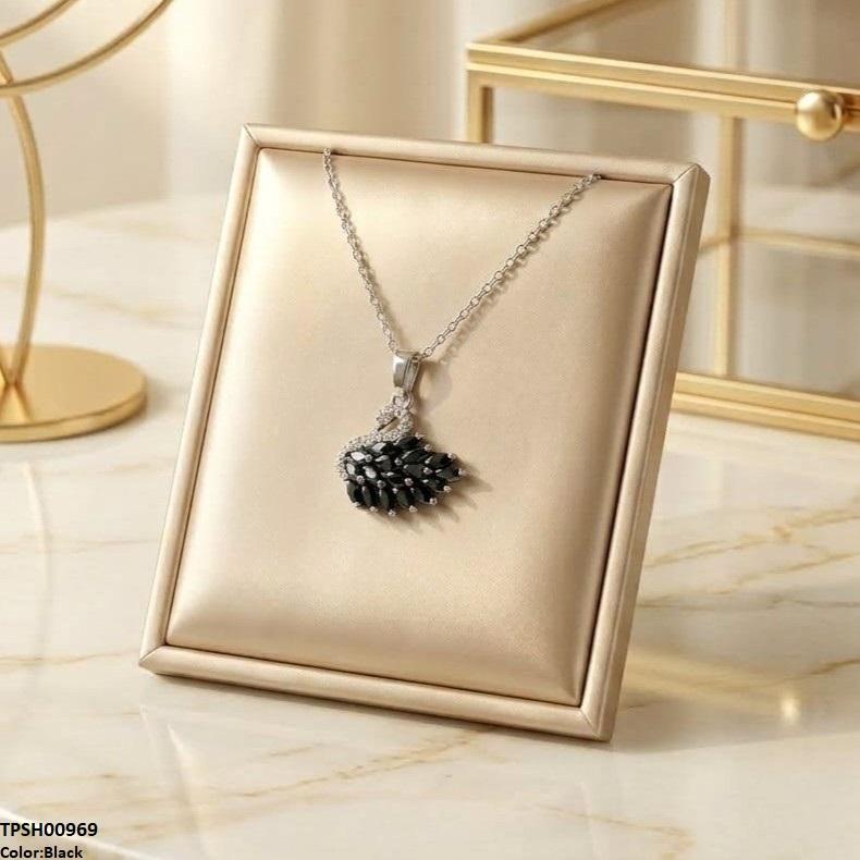 Stainless Steel Zircon Duck Pendant