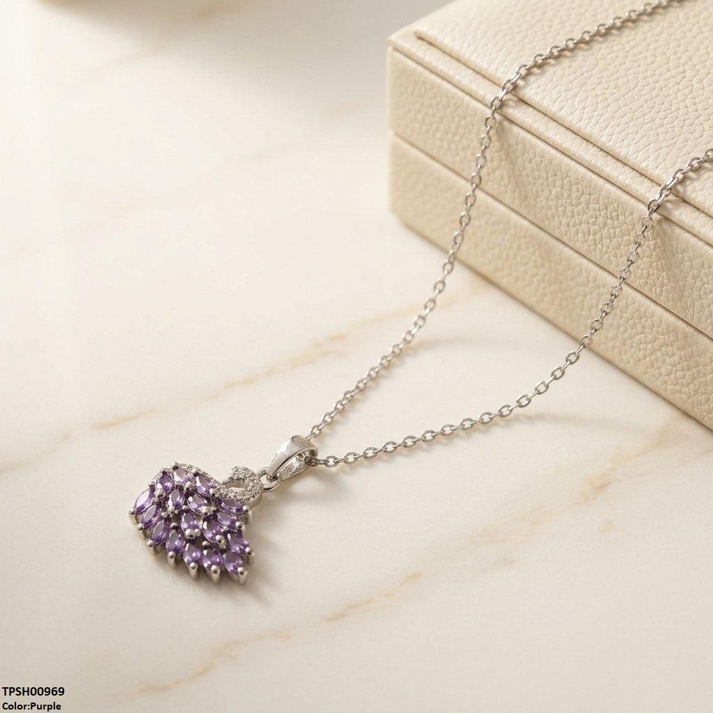 Stainless Steel Zircon Duck Pendant