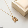 Stainless Steel Zircon Teddy Bear Pendant