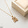 Stainless Steel Zircon Teddy Bear Pendant