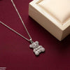 Stainless Steel Zircon Teddy Bear Pendant