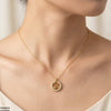 Stainless Steel Zircon Round Pendant