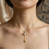 Stainless Steel Zircon Double Heart Pendant