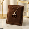 Stainless Steel Zircon Heart Ring Pendant