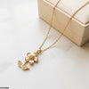 Stainless Steel Zircon Sun Flower Pendant