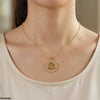 Stainless Steel Zircon Round Pendant