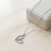 Stainless Steel Zircon Heart Pendant