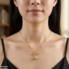 Stainless Steel Zircon Tear Pendant
