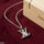 Stainless Steel Zircon Tear Pendant