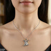Stainless Steel Zircon Tear Pendant