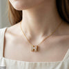 Stainless Steel Zircon H Design Pendant