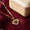 Stainless Steel Zircon Heart Pendant