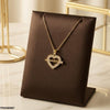 Stainless Steel Zircon Heart Pendant