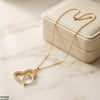 Stainless Steel Zircon Heart Ring Pendant