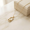 Stainless Steel Zircon Rectangle Heart Pendant