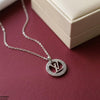 Stainless Steel Zircon Round Pendant