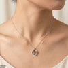 Stainless Steel Zircon Round Pendant