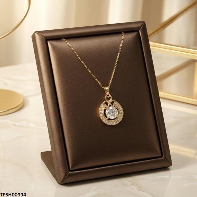Stainless Steel Zircon Heart/Round Pendant
