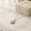 Stainless Steel Zircon Round Pendant