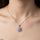 Stainless Steel Zircon Round Pendant