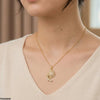 Stainless Steel Zircon SunFlower Pendant
