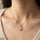 Stainless Steel Zircon Flower Pendant