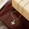 Stainless Steel Zircon Flower Pendant