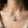 Stainless Steel Zircon Shell Pendant