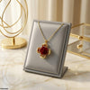 Stainless Steel Zircon Rose Pendant