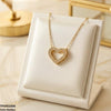 Stainless Steel Zircon Heart Pendant