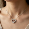 Stainless Steel Zircon Heart Pendant