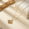 Stainless Steel Zircon Infinity Heart Pendant