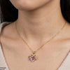 Stainless Steel Zircon Infinity Heart Pendant