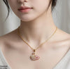 Stainless Steel Zircon Duck Pendant