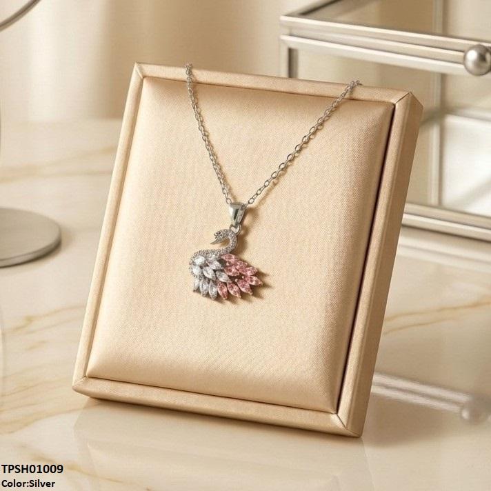 Stainless Steel Zircon Duck Pendant
