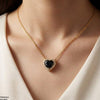 Stainless Steel Zircon Heart Pendant