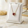 Stainless Steel Zircon Heart Pendant