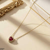 Stainless Steel Zircon Heart Pendant