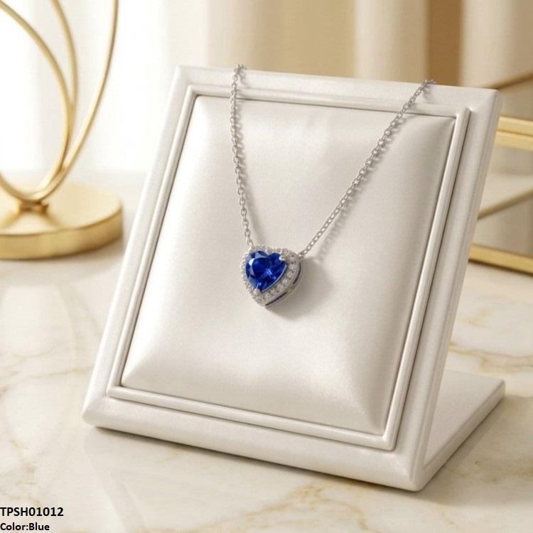 Stainless Steel Zircon Heart Pendant