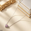 Stainless Steel Zircon Heart Pendant