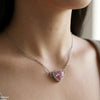 Stainless Steel Zircon Heart Pendant