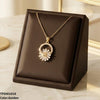 Stainless Steel Zircon Round Pendant